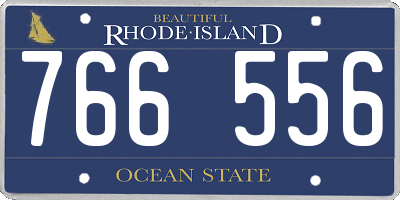 RI license plate 766556