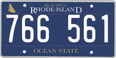 RI license plate 766561