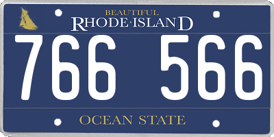 RI license plate 766566
