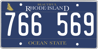 RI license plate 766569