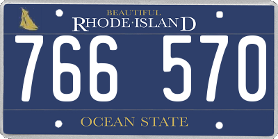 RI license plate 766570