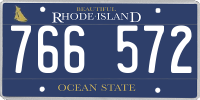 RI license plate 766572