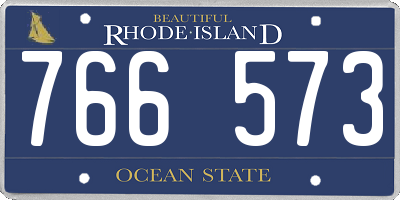 RI license plate 766573