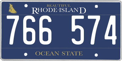 RI license plate 766574