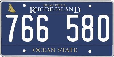 RI license plate 766580