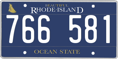 RI license plate 766581