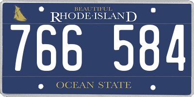 RI license plate 766584