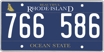 RI license plate 766586