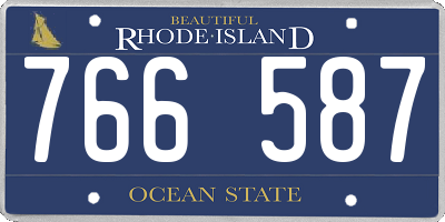 RI license plate 766587