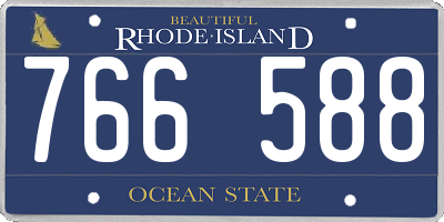 RI license plate 766588
