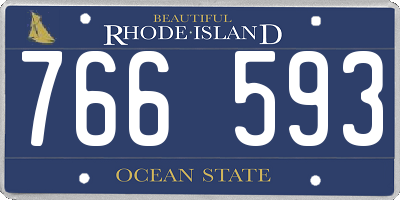 RI license plate 766593