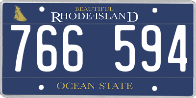 RI license plate 766594