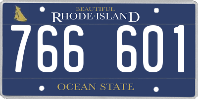 RI license plate 766601