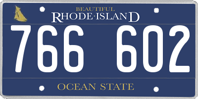 RI license plate 766602
