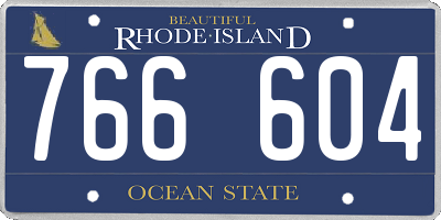 RI license plate 766604