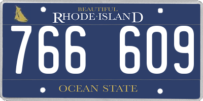 RI license plate 766609