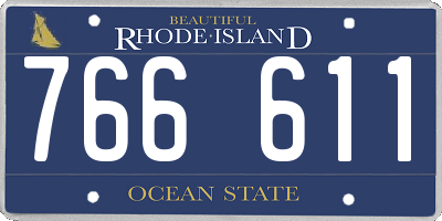 RI license plate 766611