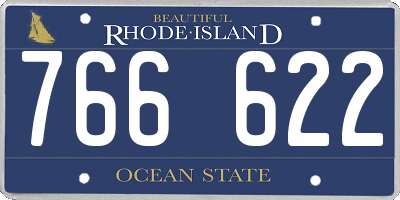 RI license plate 766622