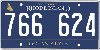RI license plate 766624
