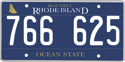 RI license plate 766625