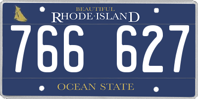 RI license plate 766627