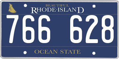 RI license plate 766628