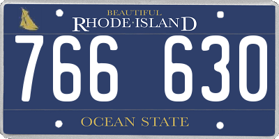 RI license plate 766630
