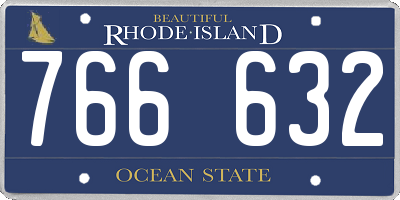 RI license plate 766632