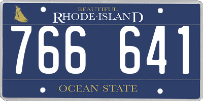 RI license plate 766641