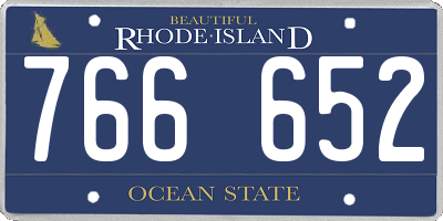 RI license plate 766652
