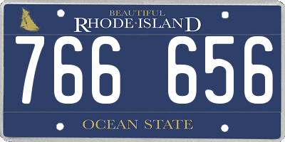 RI license plate 766656