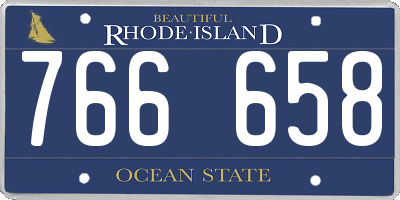 RI license plate 766658