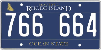 RI license plate 766664