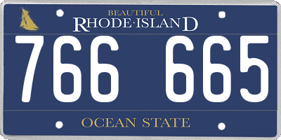 RI license plate 766665
