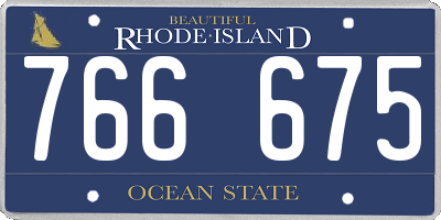 RI license plate 766675