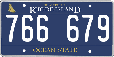RI license plate 766679