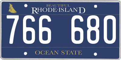 RI license plate 766680