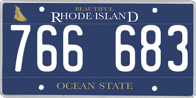 RI license plate 766683