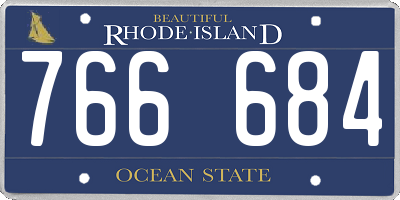 RI license plate 766684
