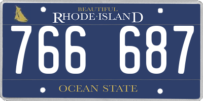 RI license plate 766687