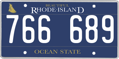 RI license plate 766689