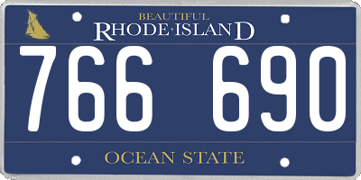 RI license plate 766690