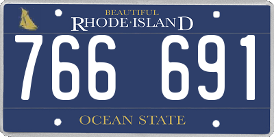 RI license plate 766691