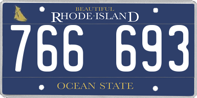 RI license plate 766693
