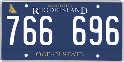 RI license plate 766696