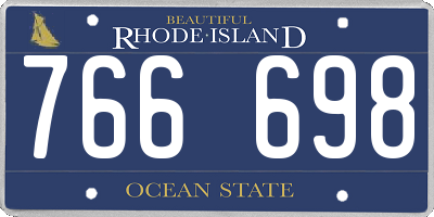 RI license plate 766698