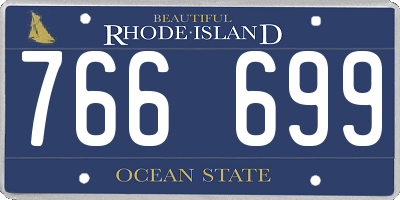 RI license plate 766699