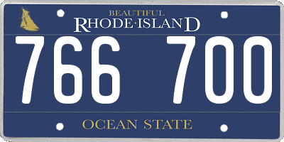 RI license plate 766700