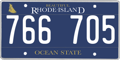 RI license plate 766705