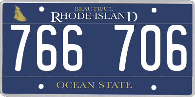 RI license plate 766706